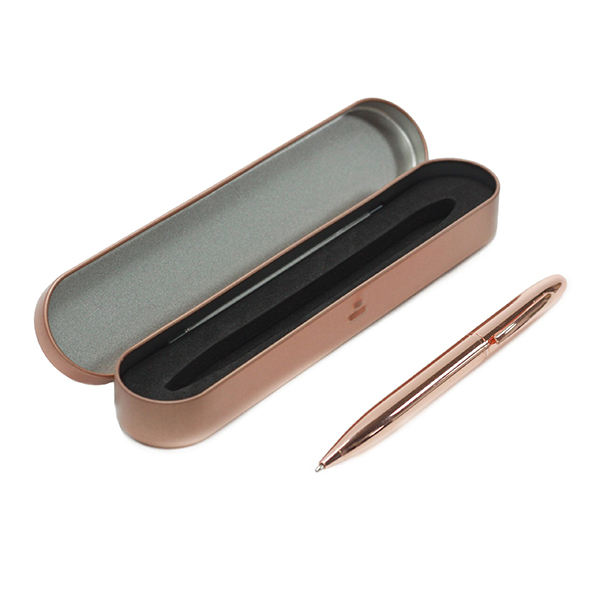 caja metálica para bolígrafo cobrizada B87