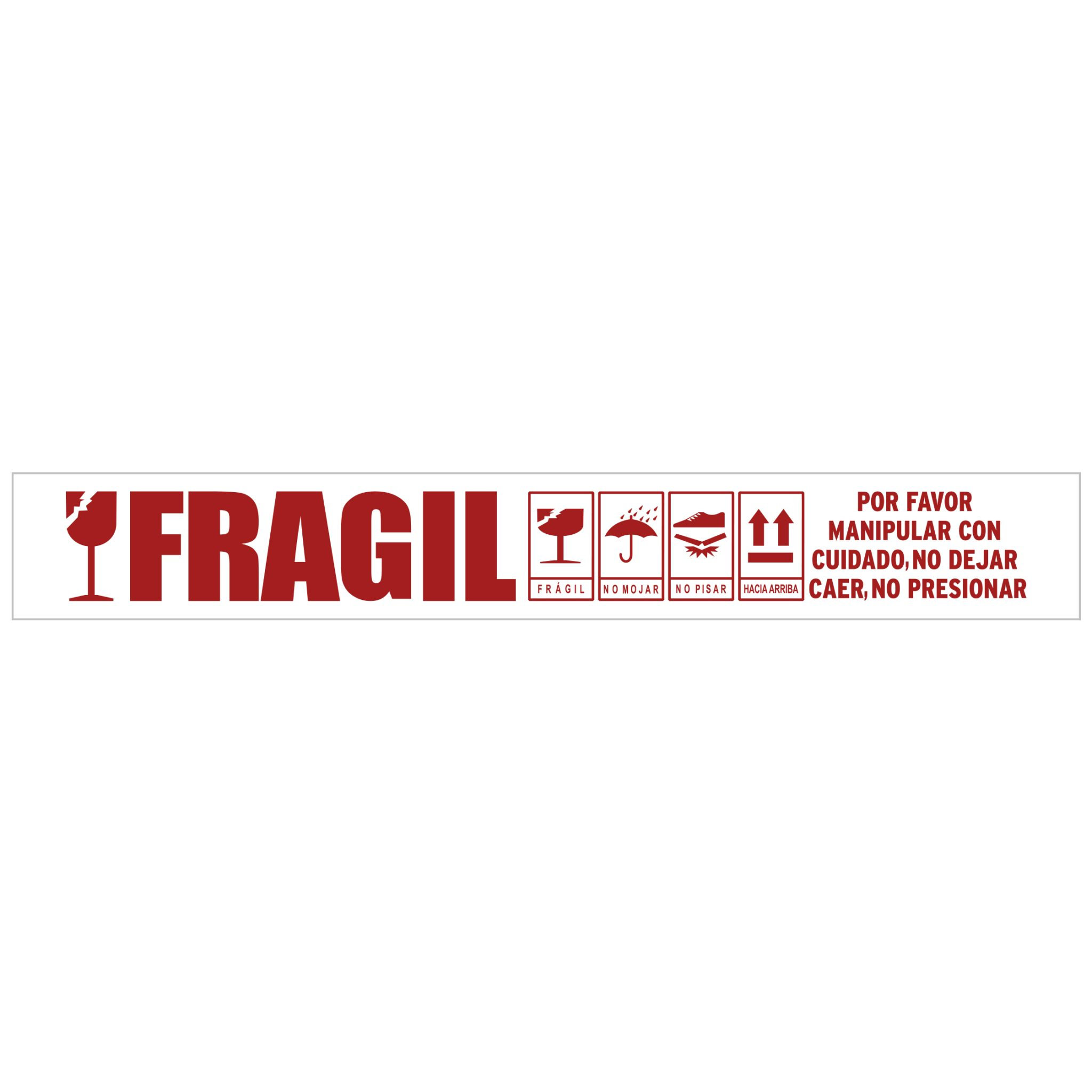 Cinta de Embalaje FRAGIL (52 micrones) HU30