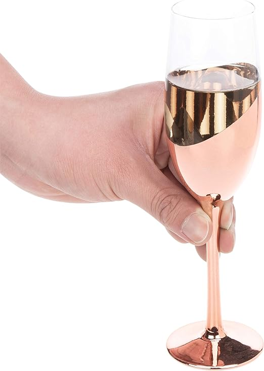Set de 4 Copas Champagne Encobrizadas M85