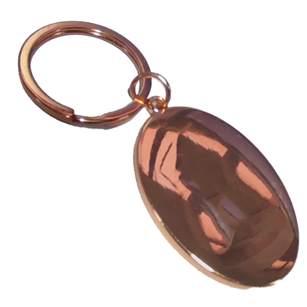 Llavero Ovalado Encobrizado Negro K60
