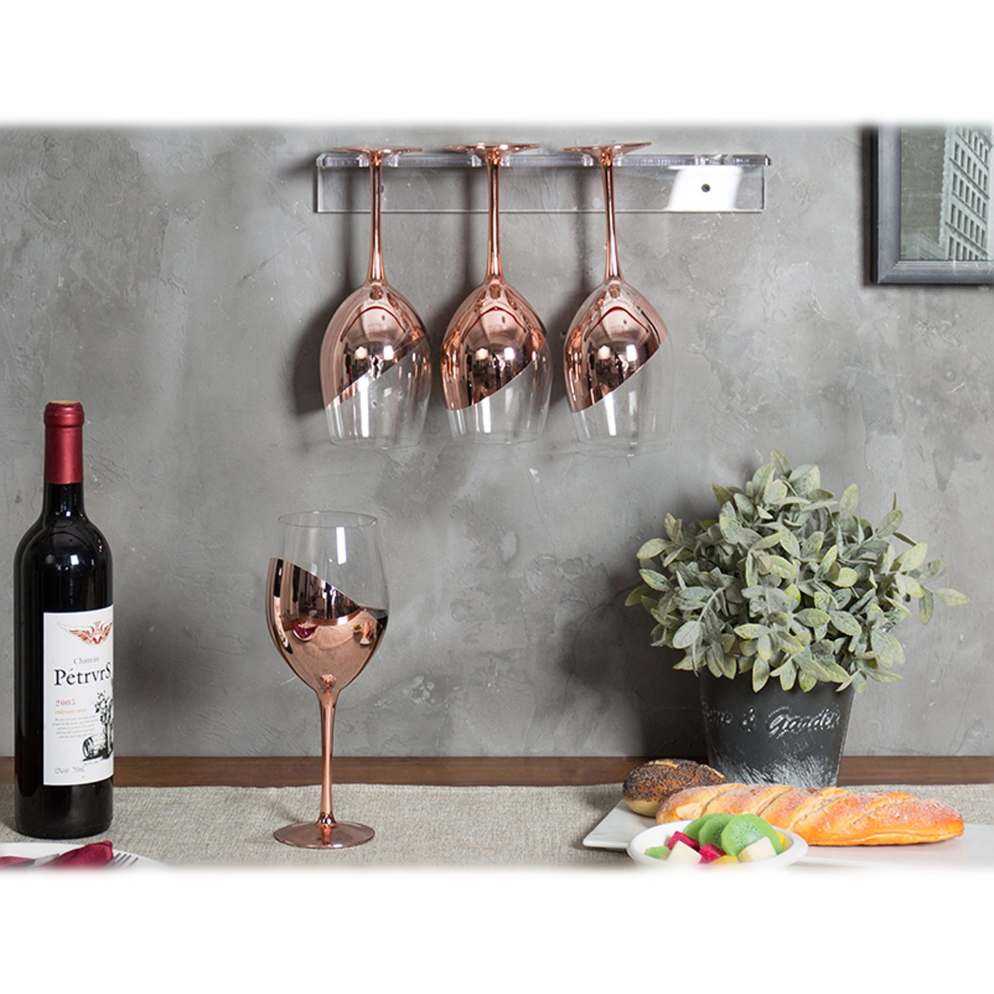 Set de Copas y Decantador para Vinos Encobrizado M88