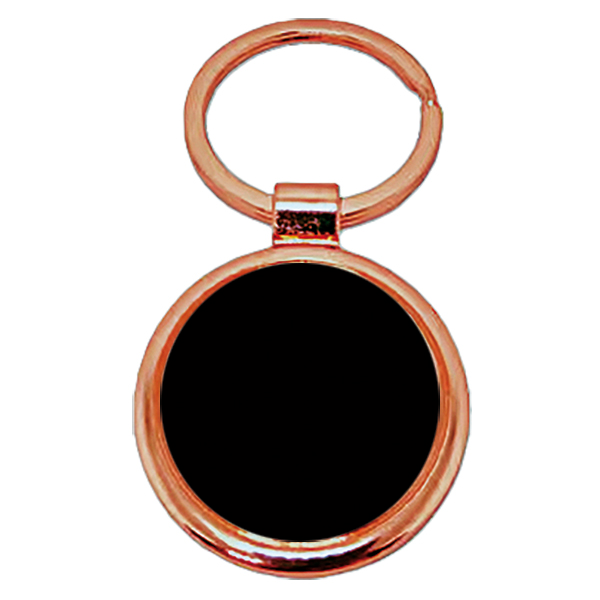 Llavero Redondo Encobrizado Negro K61