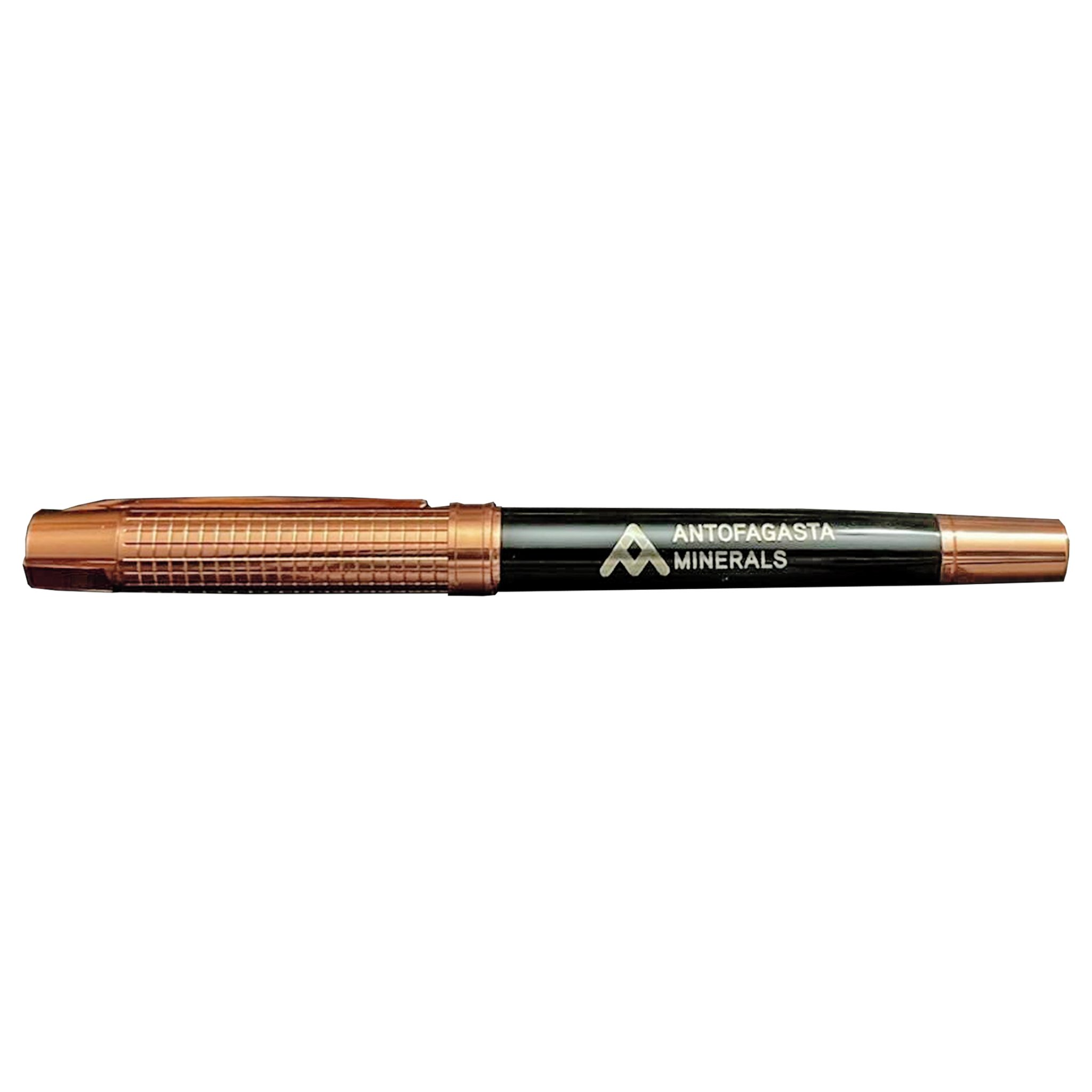 Bolígrafo Metálico Encobrizado Negro L75