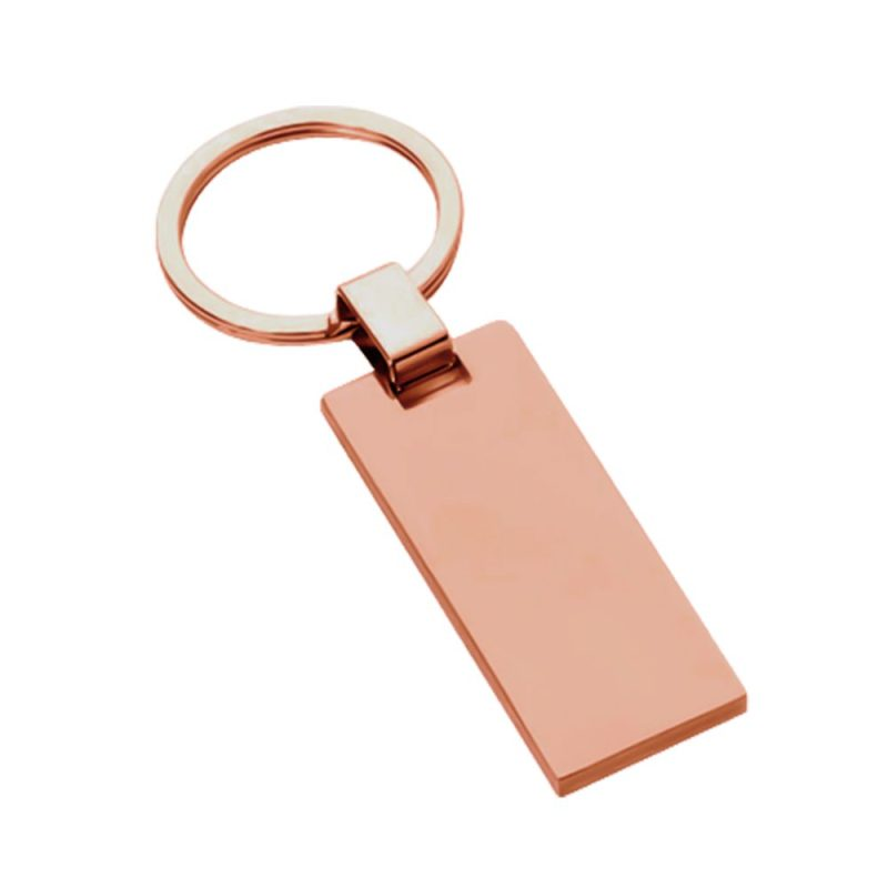 Llavero Rectangular Plano Cobrizado K34