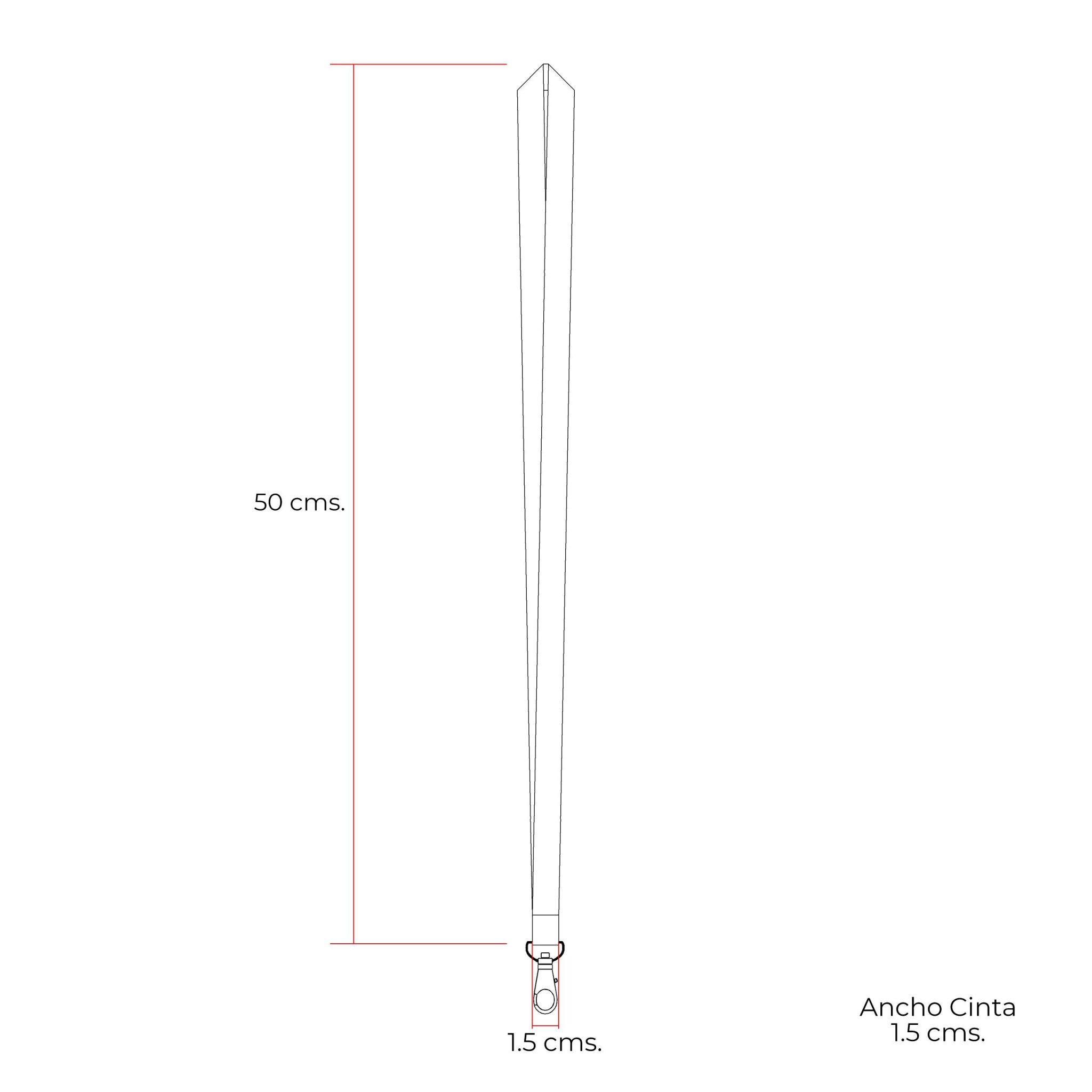Cinta Lanyard Simple Texturada LAN03