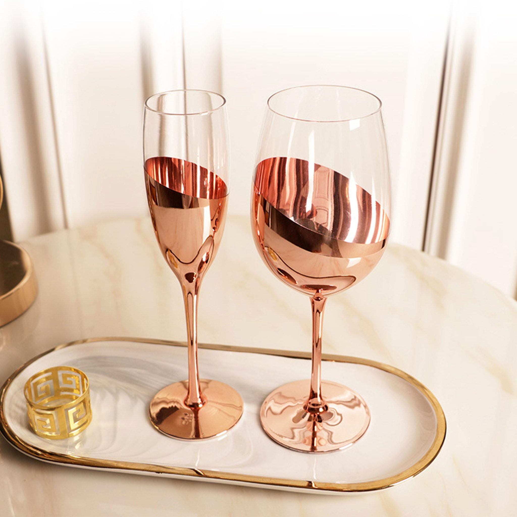 Set de 2 Copas de Vino Encobrizadas M86