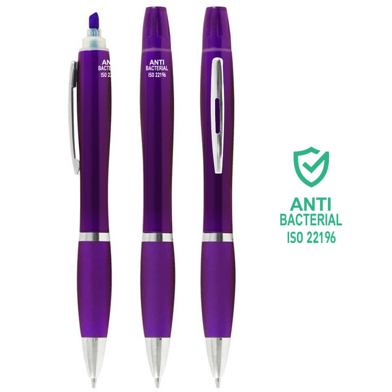 Bolígrafo Anti-Bacterial Destacador CO30