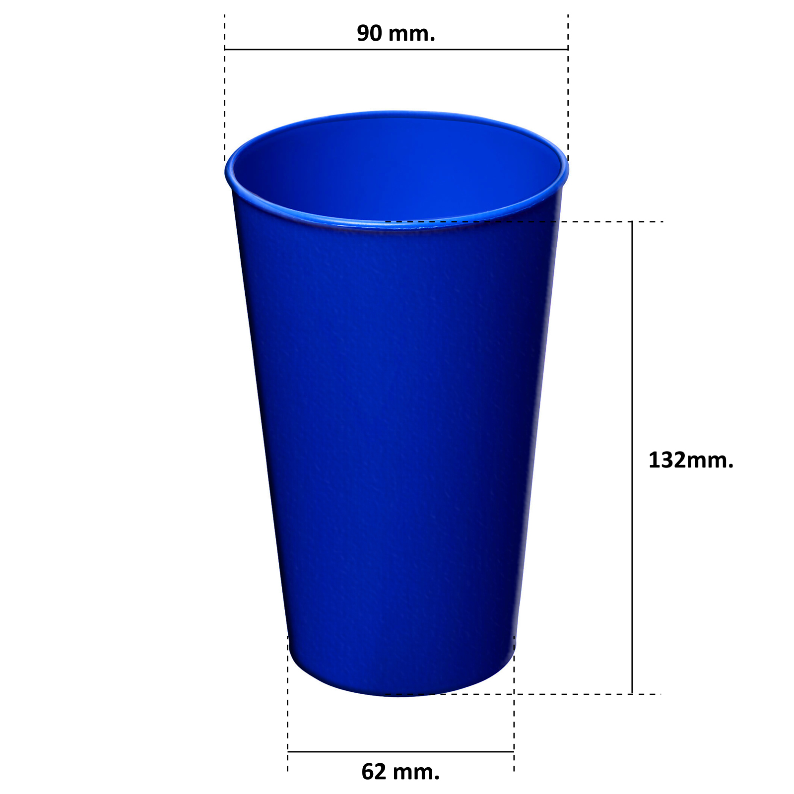 Vaso Plástico Reutilizable Empavonado M150