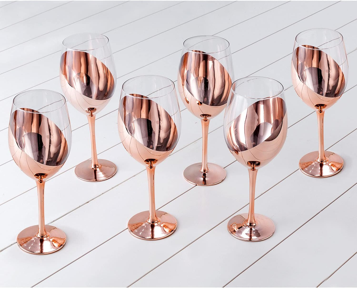 Set de Copas y Decantador para Vinos Encobrizado M88