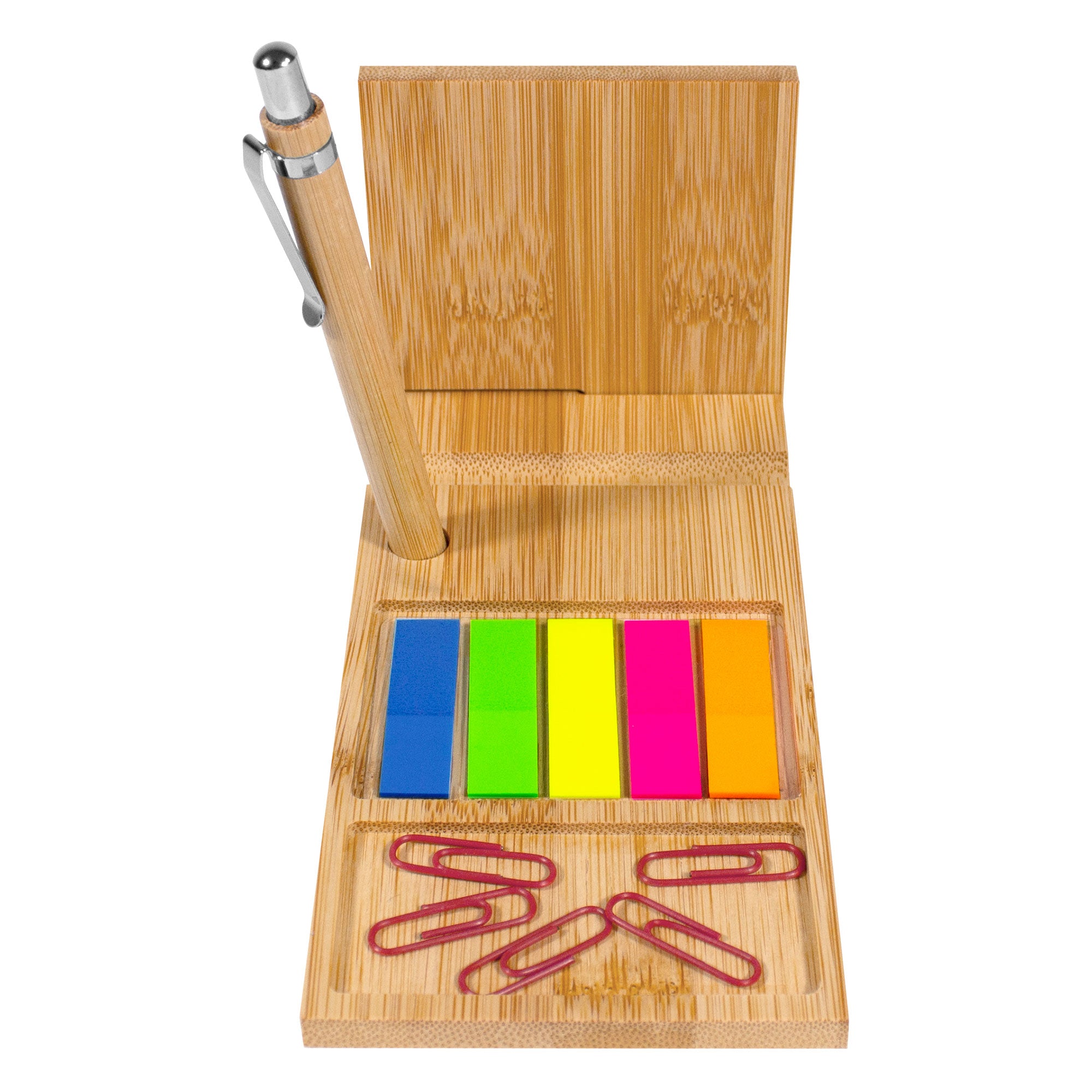 Organizador De Escritorio De Bambú