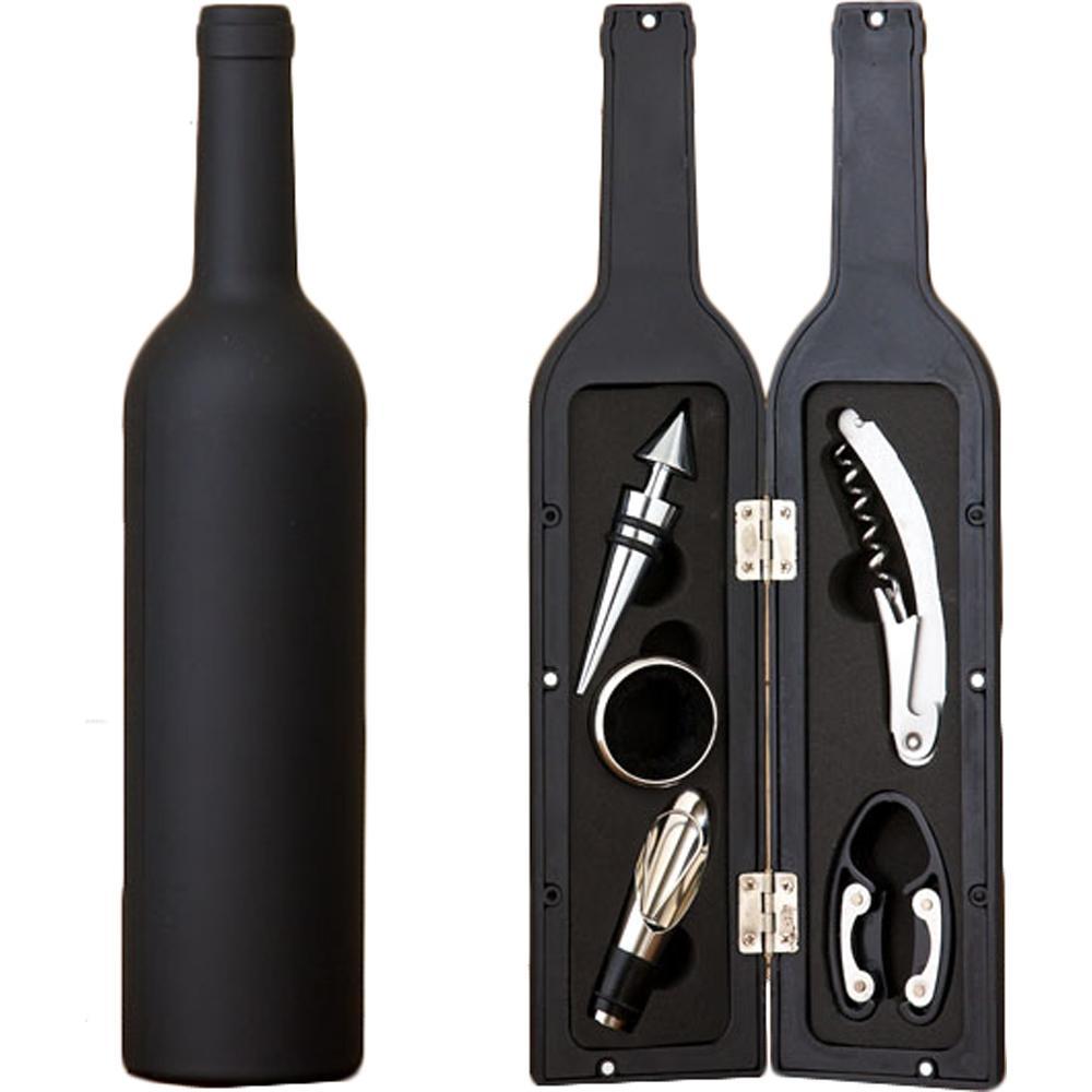 Botella De Plastico Premium Con Accesorios Relacionados Al Vino.