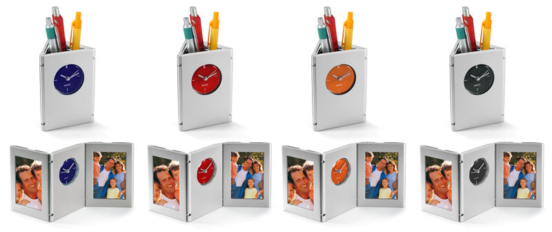 Porta-Lápices Con Reloj