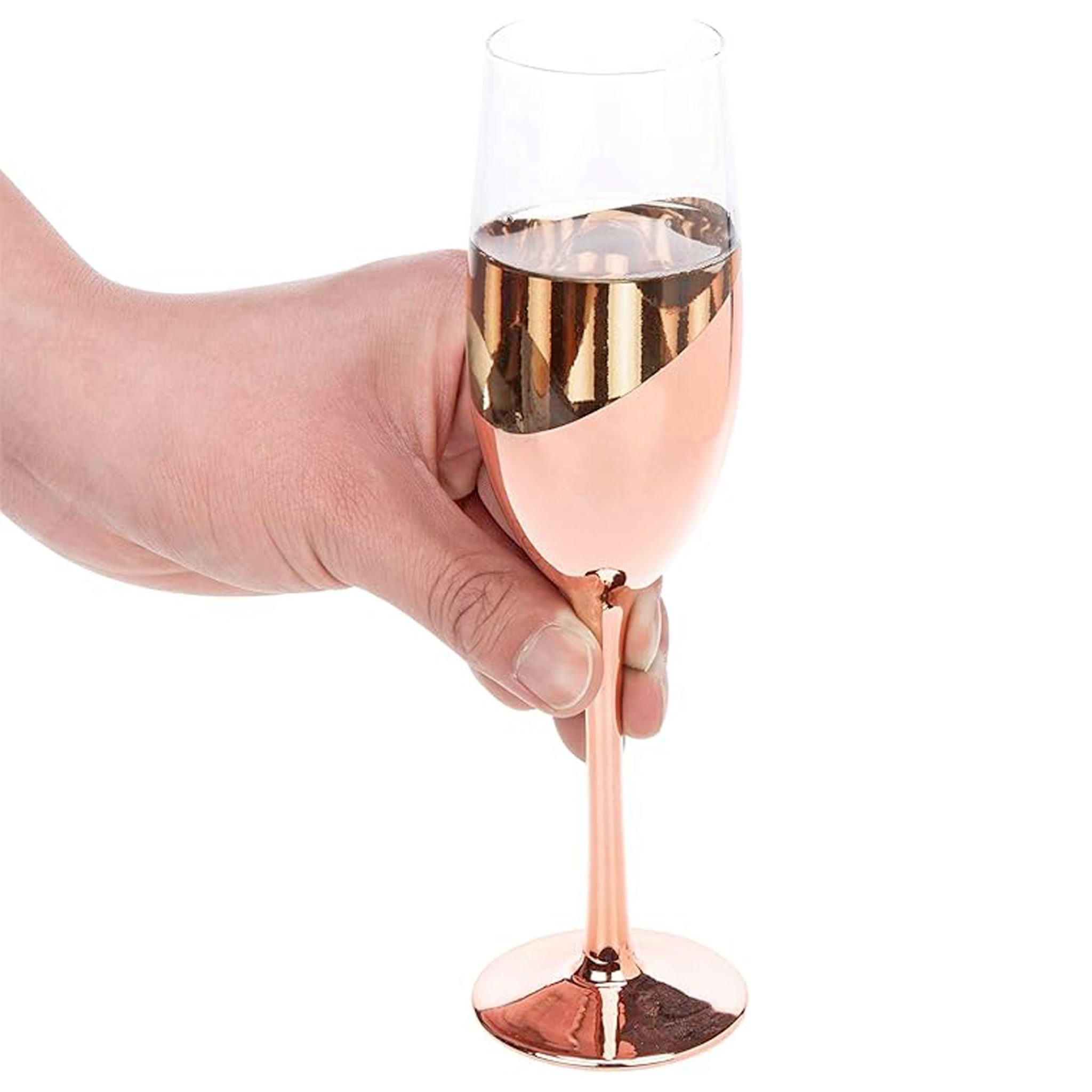 Set de 2 Copas Champagne Encobrizadas M84