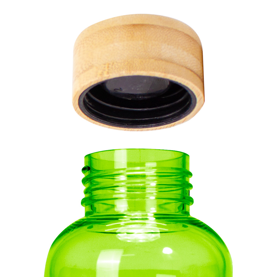 Botella PET tapa bamboo "AINOA" 550cc
