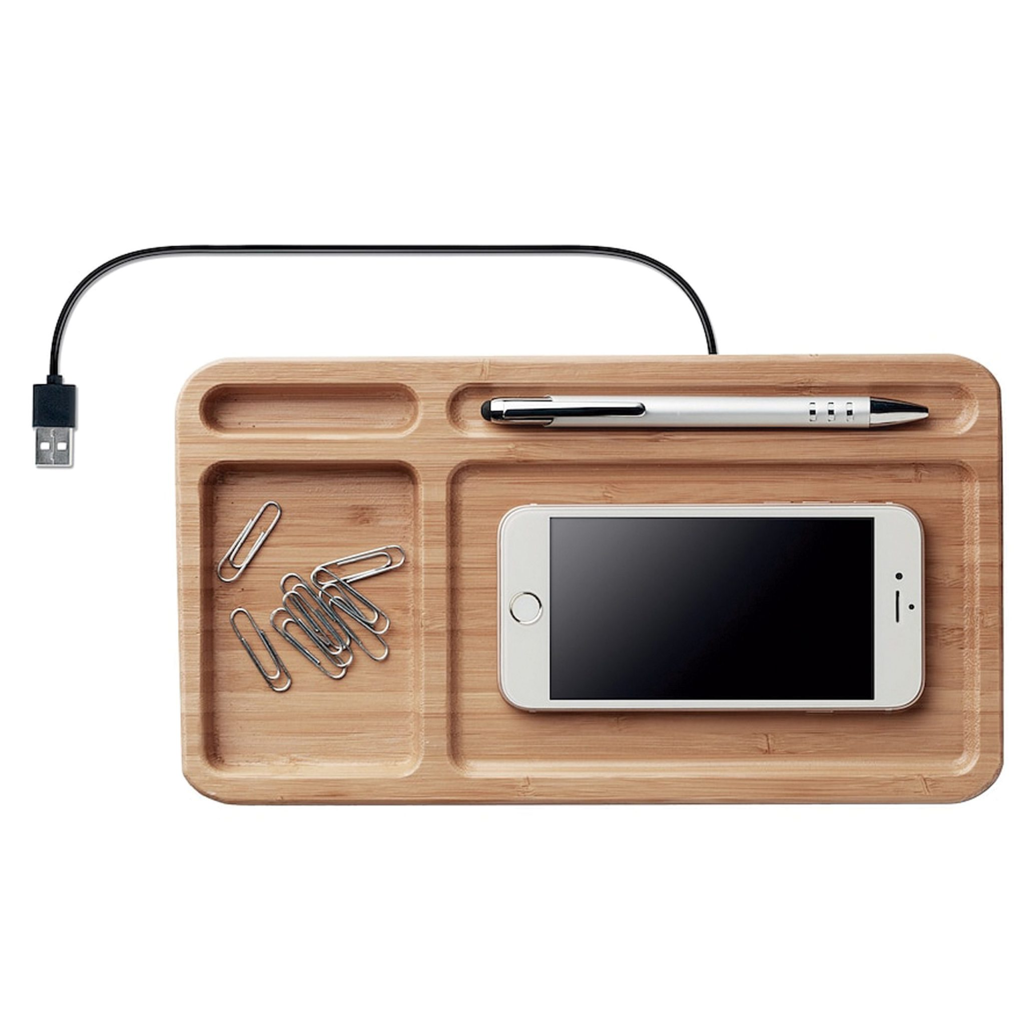 Cargador Inalámbrico Escritorio Bamboo T70