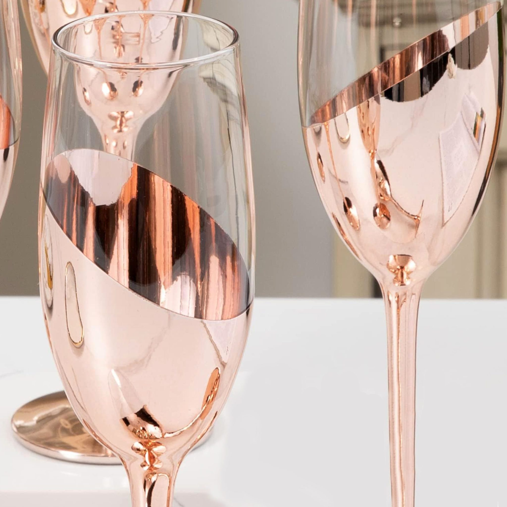 Set de 2 Copas Champagne Encobrizadas M84