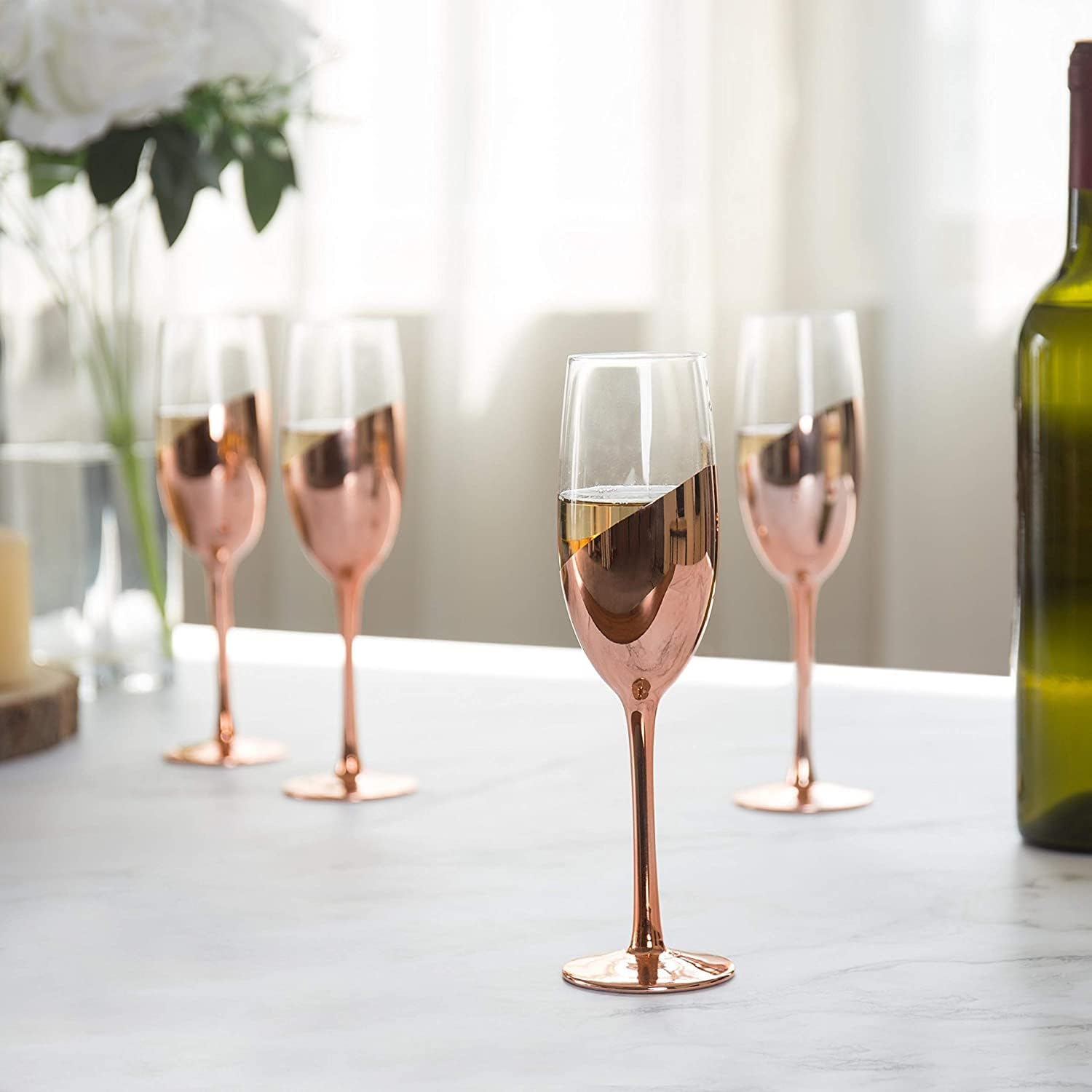 Set de 2 Copas Champagne Encobrizadas M84
