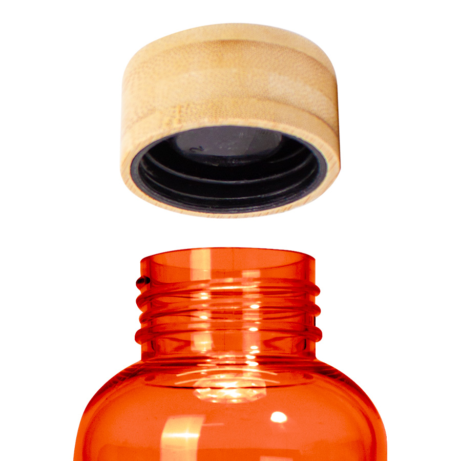 Botella PET tapa bamboo "AINOA" 550cc