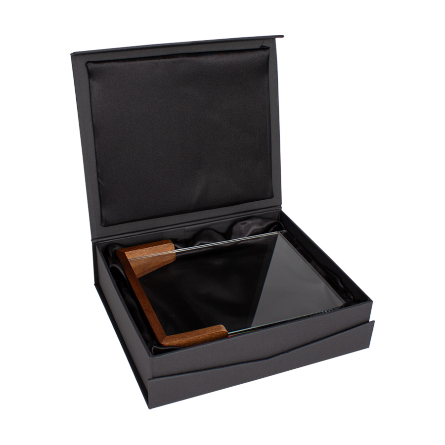 Trofeo Galvano de Madera y Cristal "Spitz"