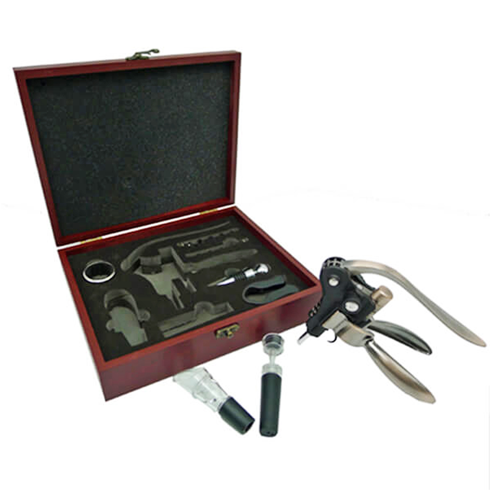 Set de Vino Deluxe Caoba W10