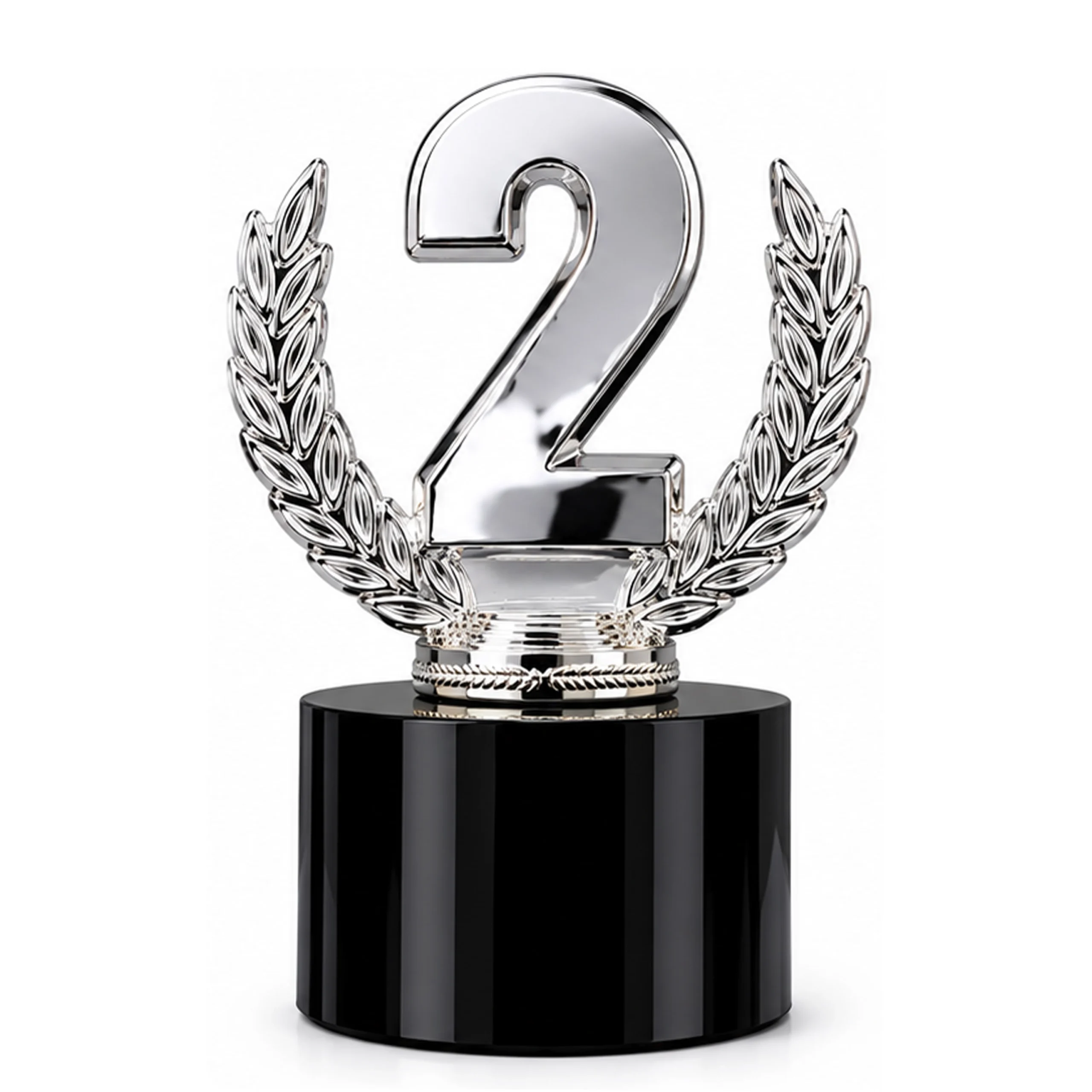 Trofeo Resina/cristal CT08 PLATEADO   13 cms.