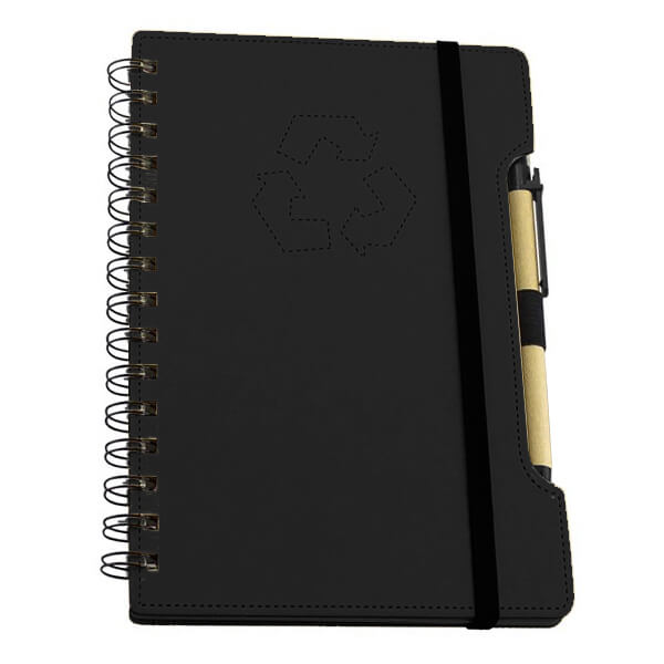 Set Cuaderno - Libreta Tapa Cartón Compost + Bolígrafo N38