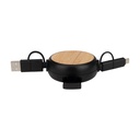 Connect Multicargador Retráctil 4 en 1 de ABS/Bamboo