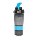 Vaso Gym para batidos proteína "SHAKE", con 4 compartimentos.
