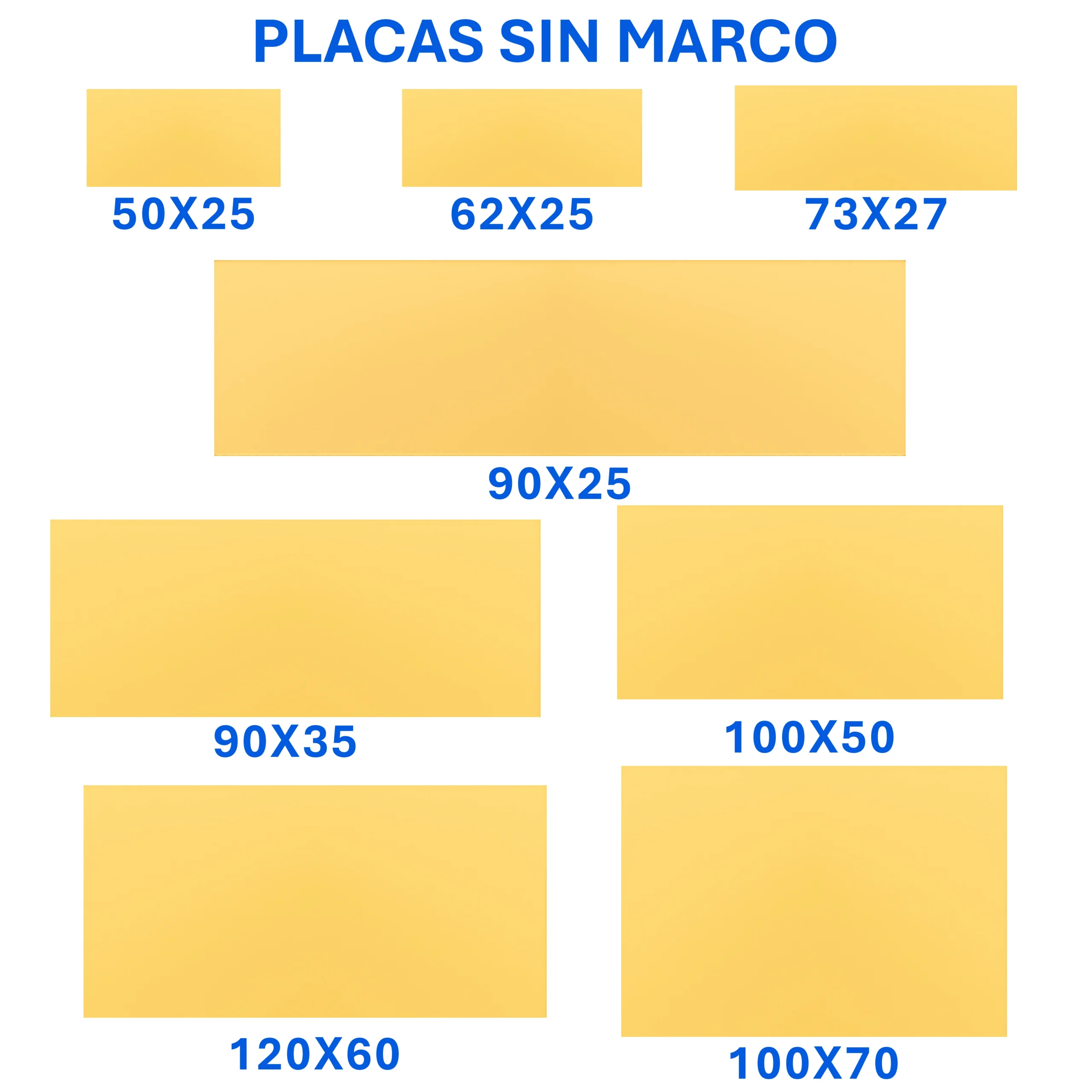 Placa Aluminio DORADO