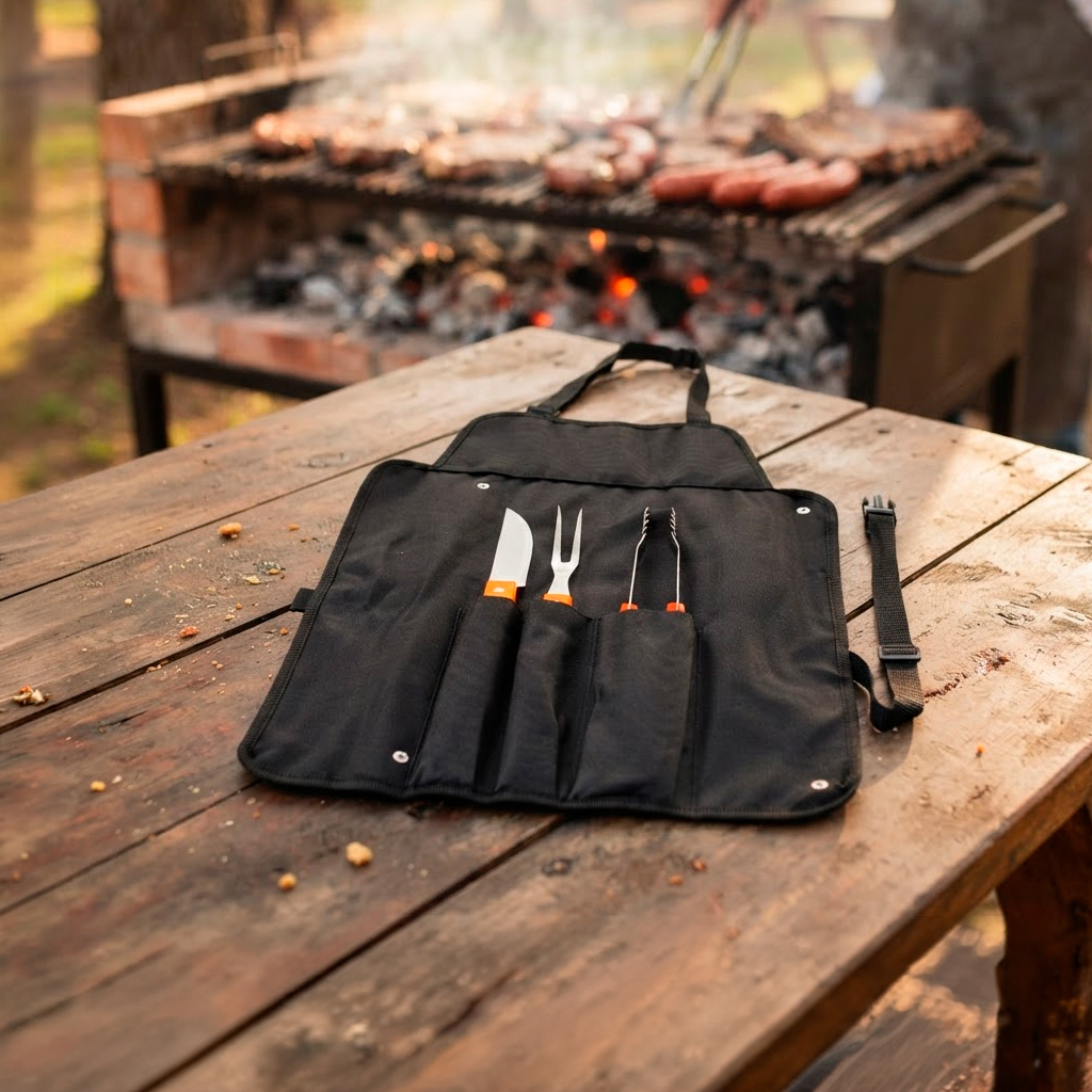Delantal de BBQ con 3 Herramientas