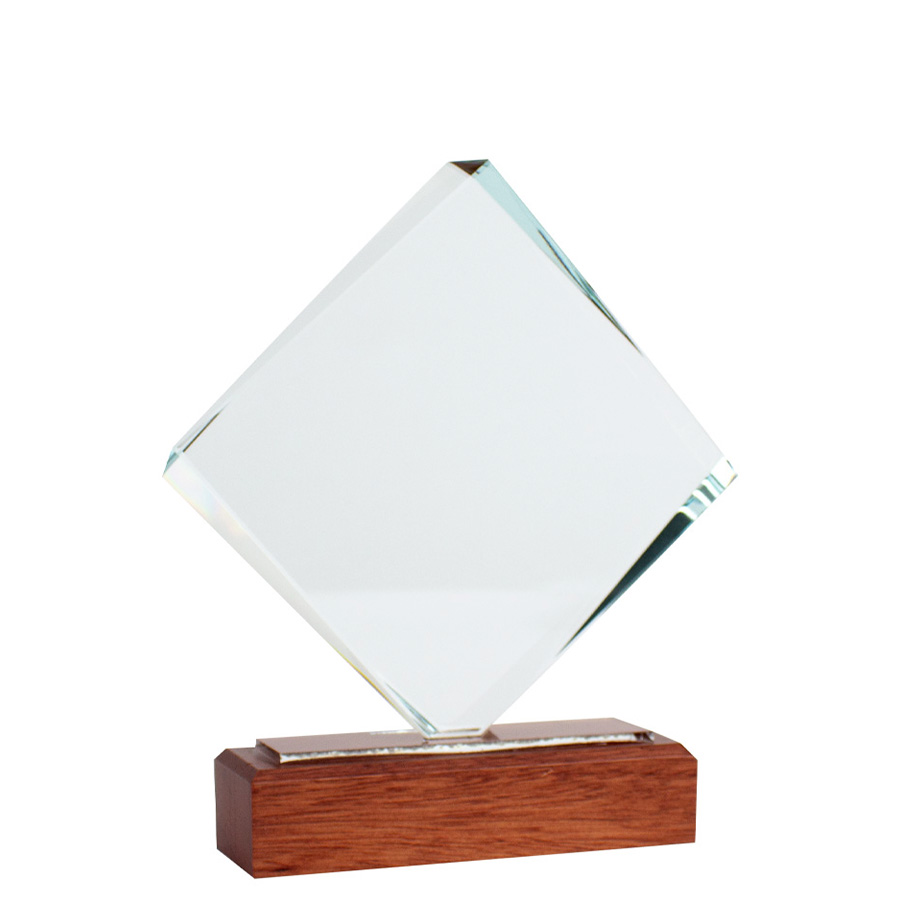 Trofeo Galvano de Madera y Cristal "Fischer"