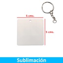 Llavero Acrílico Sublimable Cuadrado NI40 BLANCO