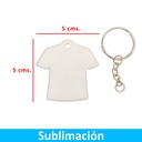 Llavero Acrílico Sublimable Camiseta NI20 BLANCO