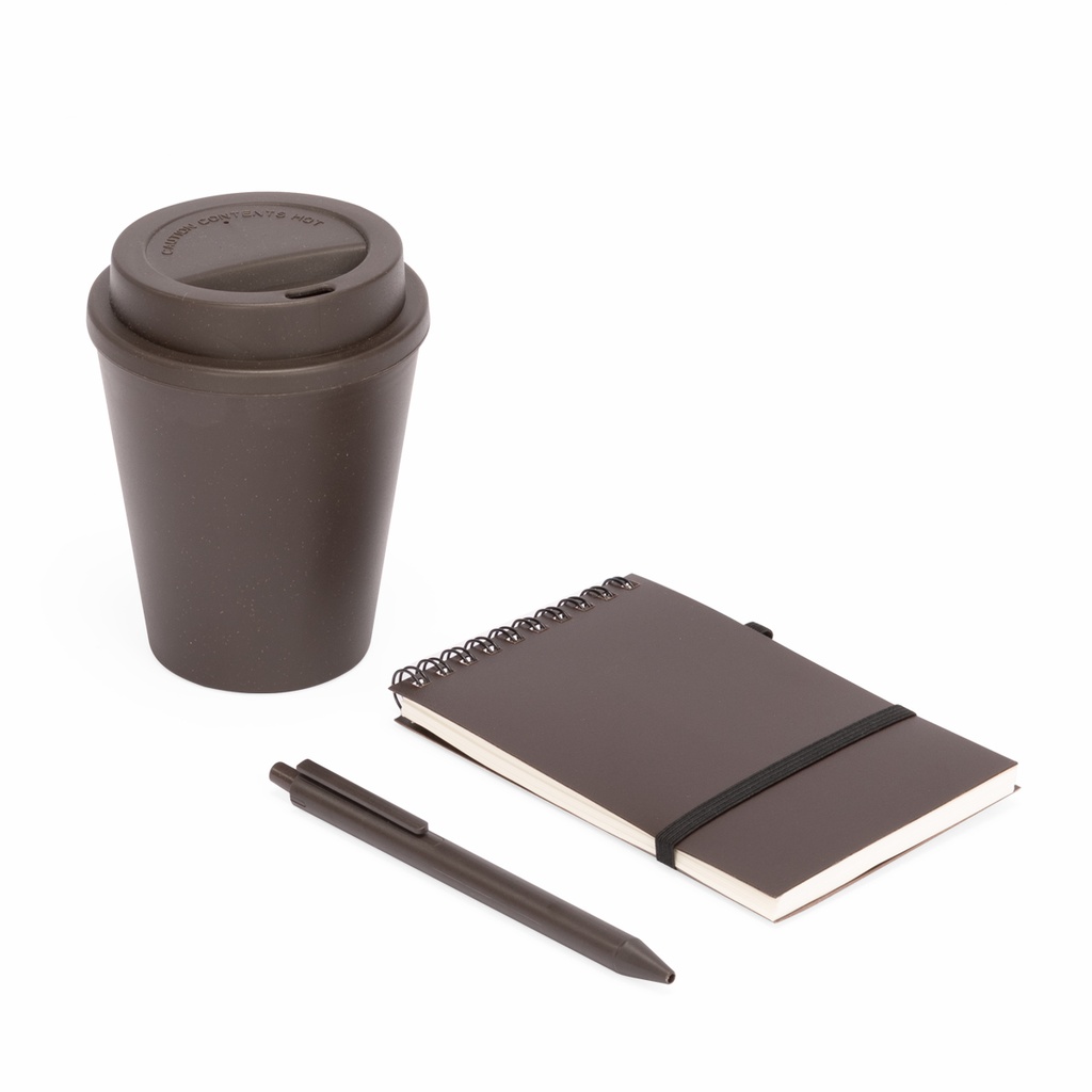 Set KAUAI: Mug, Libreta A6, Bolígrafo y Caja