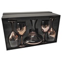 Set de Copas y Decantador para Vinos ENCOBRIZADO M88