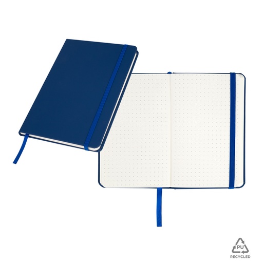 [MQP_N97_Azul] Deluxe Cuaderno con tapa de Eco-Cuero Reciclado