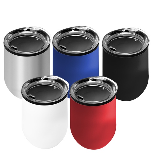 [MQP_M40_Plateado] Mug metálico/plástico "SYNNA" 350cc