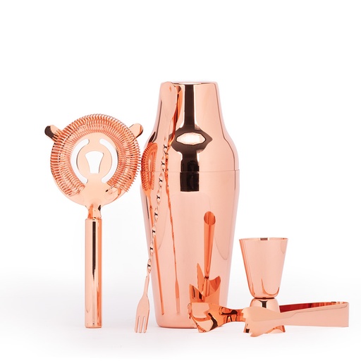 [MQP_M66_Encobrizado Metalico] Set de Cóctel metálico Encobrizado