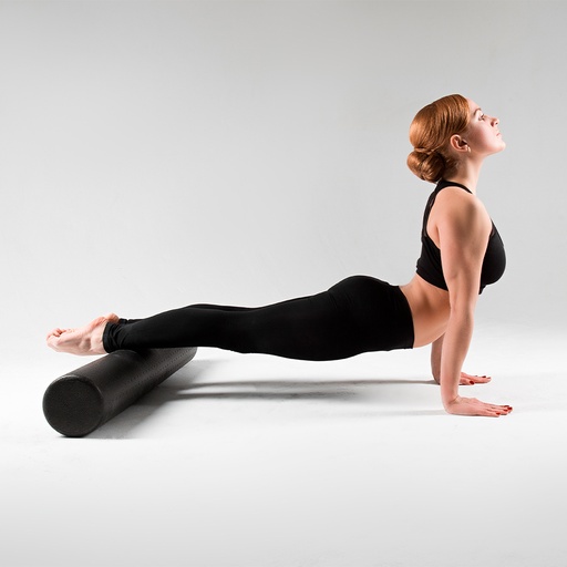 [MQP_D65_Negro] Rodillo liso de Yoga/Pilates