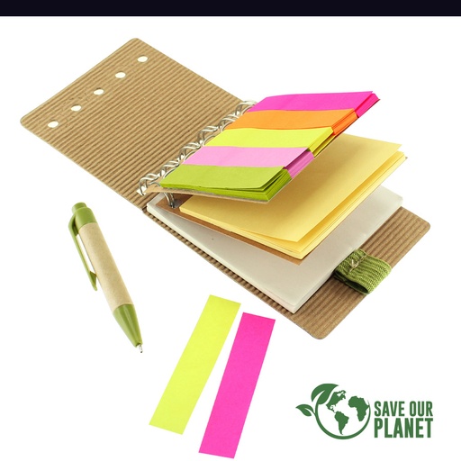 [MQP_N12_Natural] Memo Set Ecológico con Bolígrafo