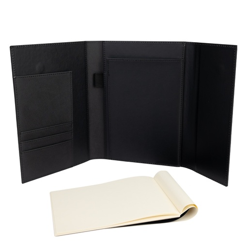 [MQP_N83_Negro] Deluxe Carpeta con Libreta de Apuntes "BOSS"