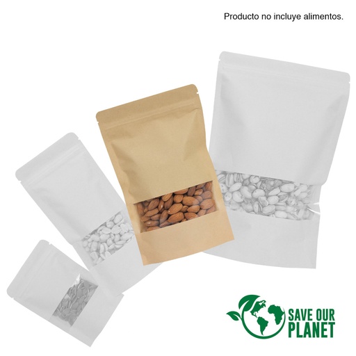 [MQP_F17_Natural] Bolsa doypack 700ml de papel kraft, para Alimentos