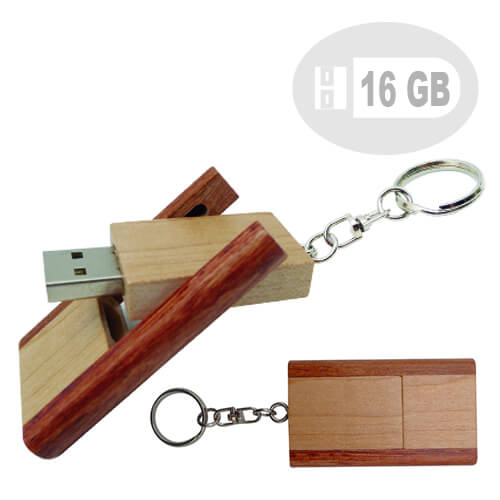 [MQI_601054710] Pendrive Madera Llavero PD25