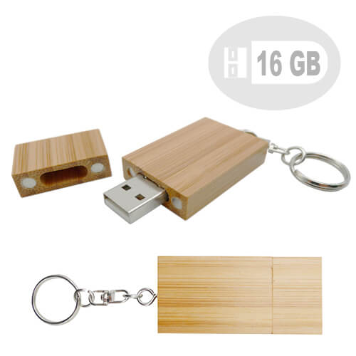 [MQI_601054711] Pendrive Bamboo Llavero PD26