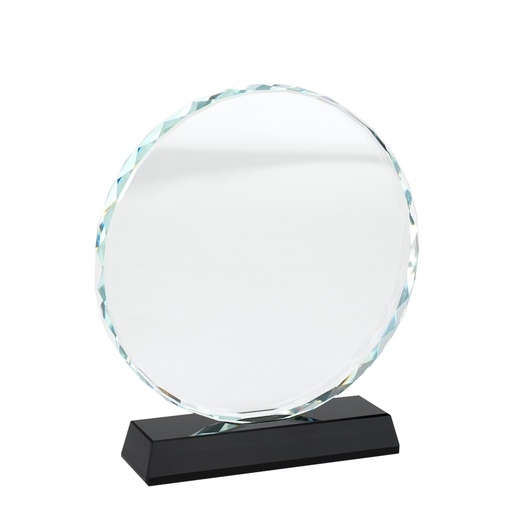 [MQP_A76_Negro] Trofeo Galvano de Cristal "Prisma"