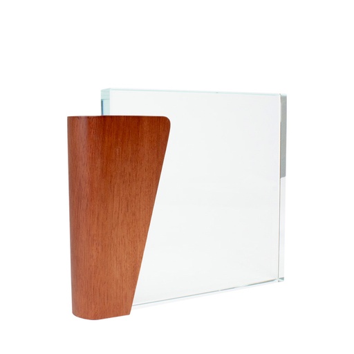 [MQP_A81_Natural] Trofeo Galvano de Madera y Cristal "Lewis"