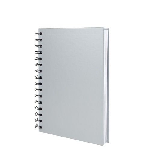 [MQP_N59_Plateado] Cuaderno matemáticas tapa dura plateada.