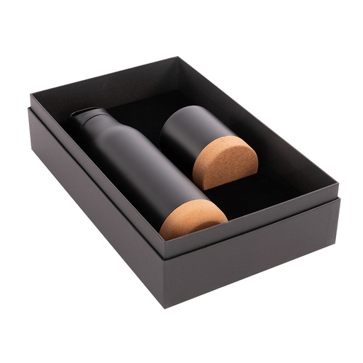 [MQP_S48_Negro] Set de Regalo Termo + Mug "GENEVE"