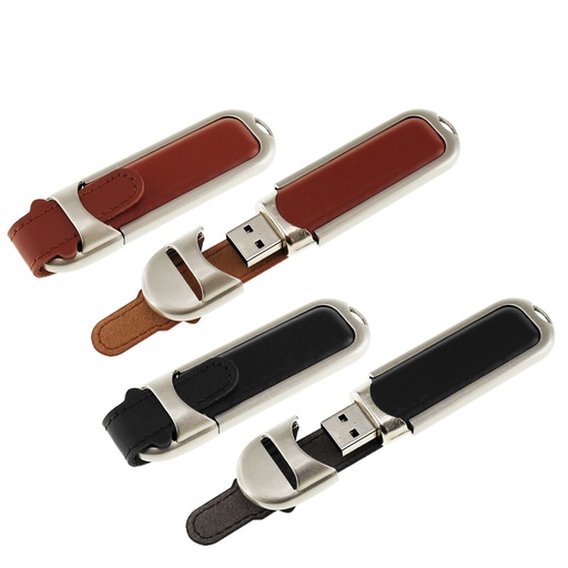[MQP_C107_Negro] USB Pendrive 64GB de Eco-cuero