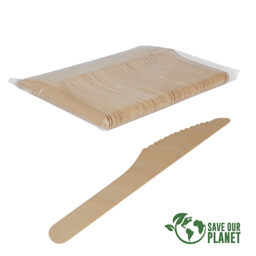 [MQP_E122_Natural] Bolsa con 100 cuchillos de madera de Abedul